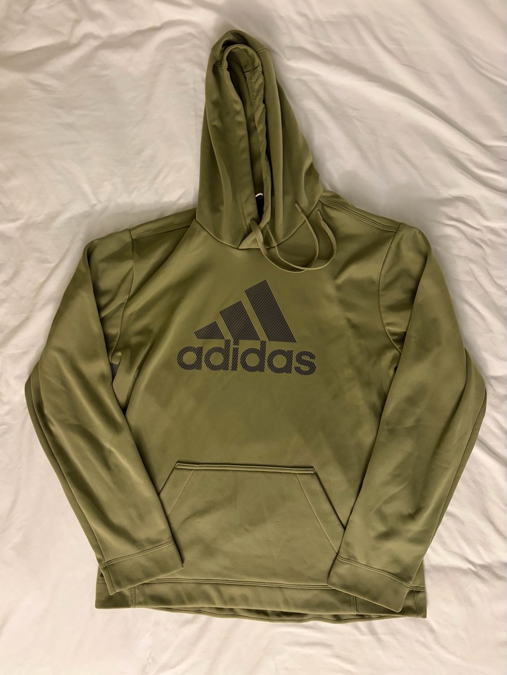 Adidas Olive Green Logo Hoodie